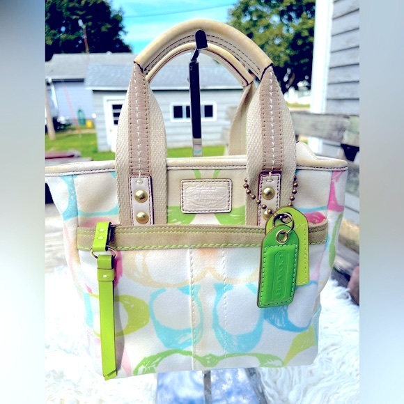 Coach Mini Scribble Tote with Charms - Picture 3 of 17